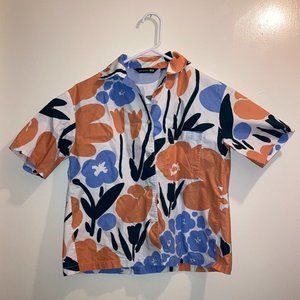 UNIQLO x Marimekko Floral Button Down Shirt Size XS